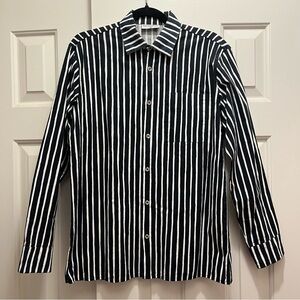Vintage Marimekko Jokapoika Shirt / Top Size 39 / M 100% Cotton / Black & White